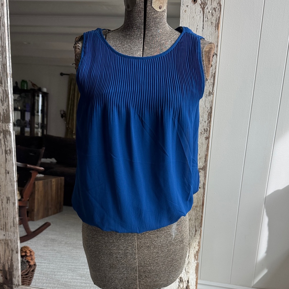 Max Studio Cobalt Blue Sleeveless Blouse